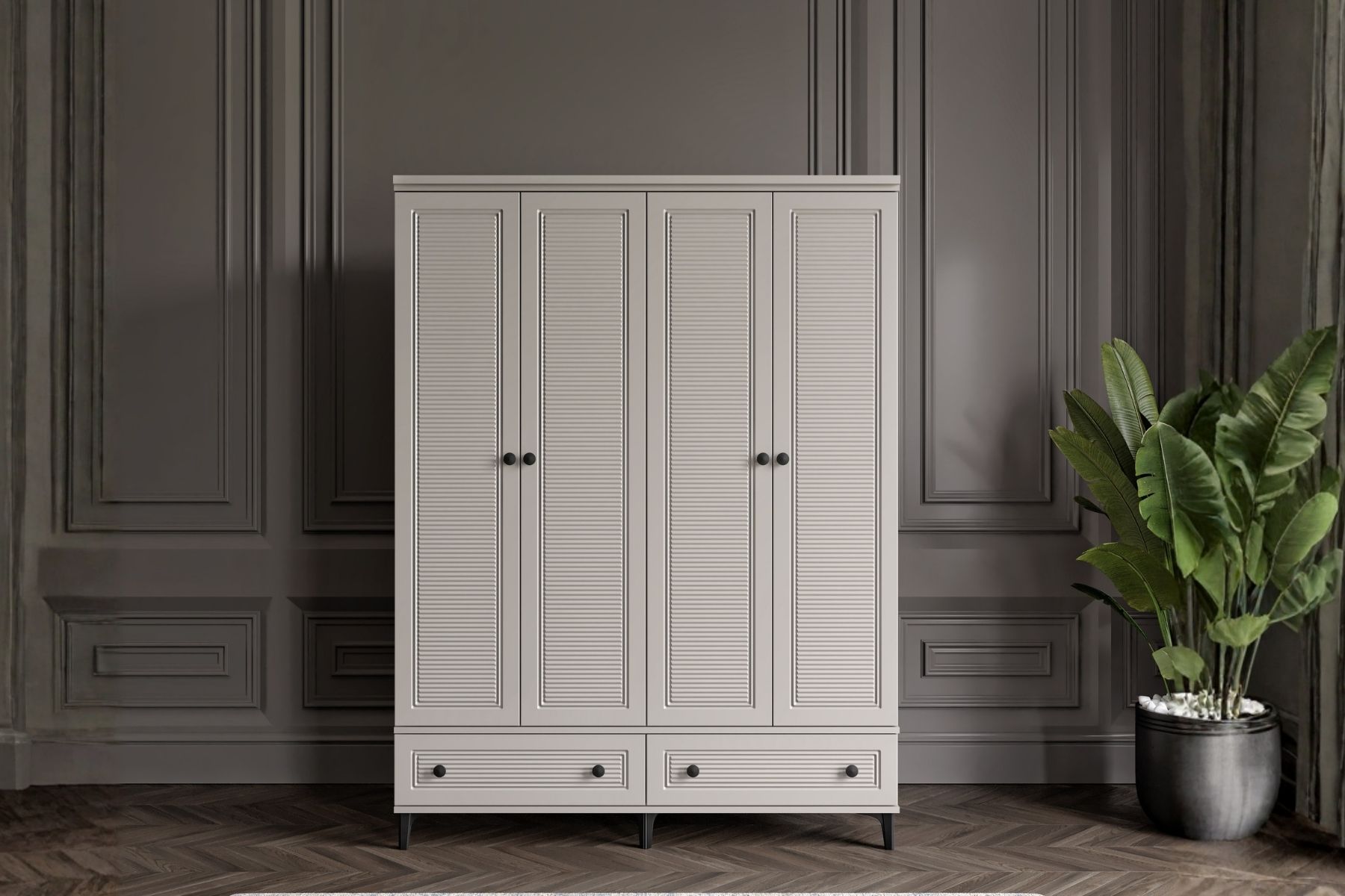 Zare Sand 4 Kapılı Gardırop