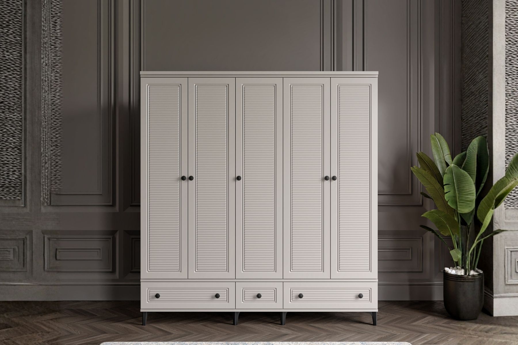 Zare Sand 5 Kapılı Gardırop