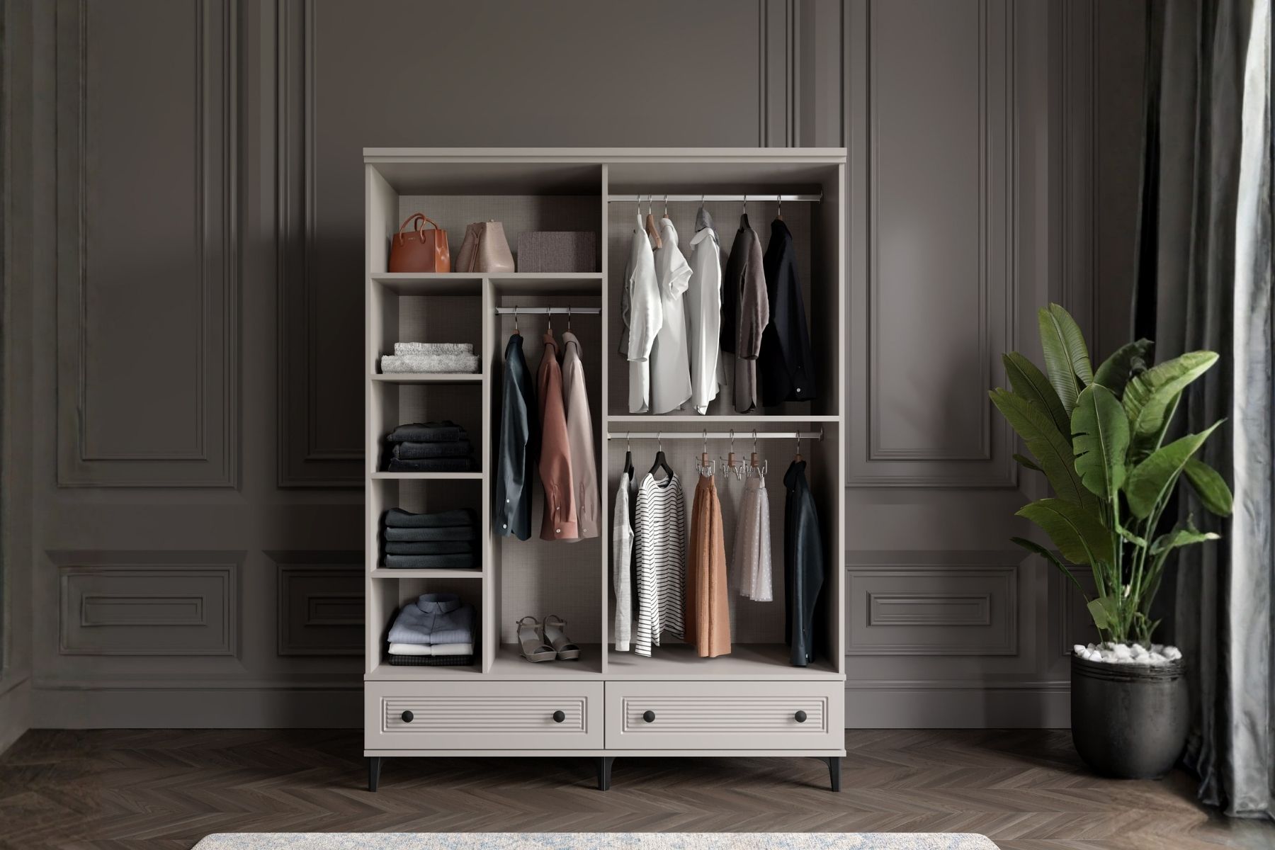 Zare Sand Köşe Gardırop