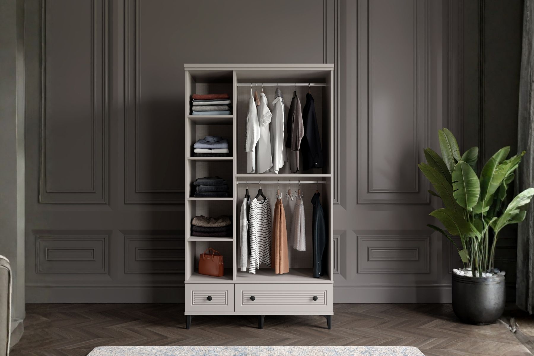 Zare Sand Köşe Gardırop