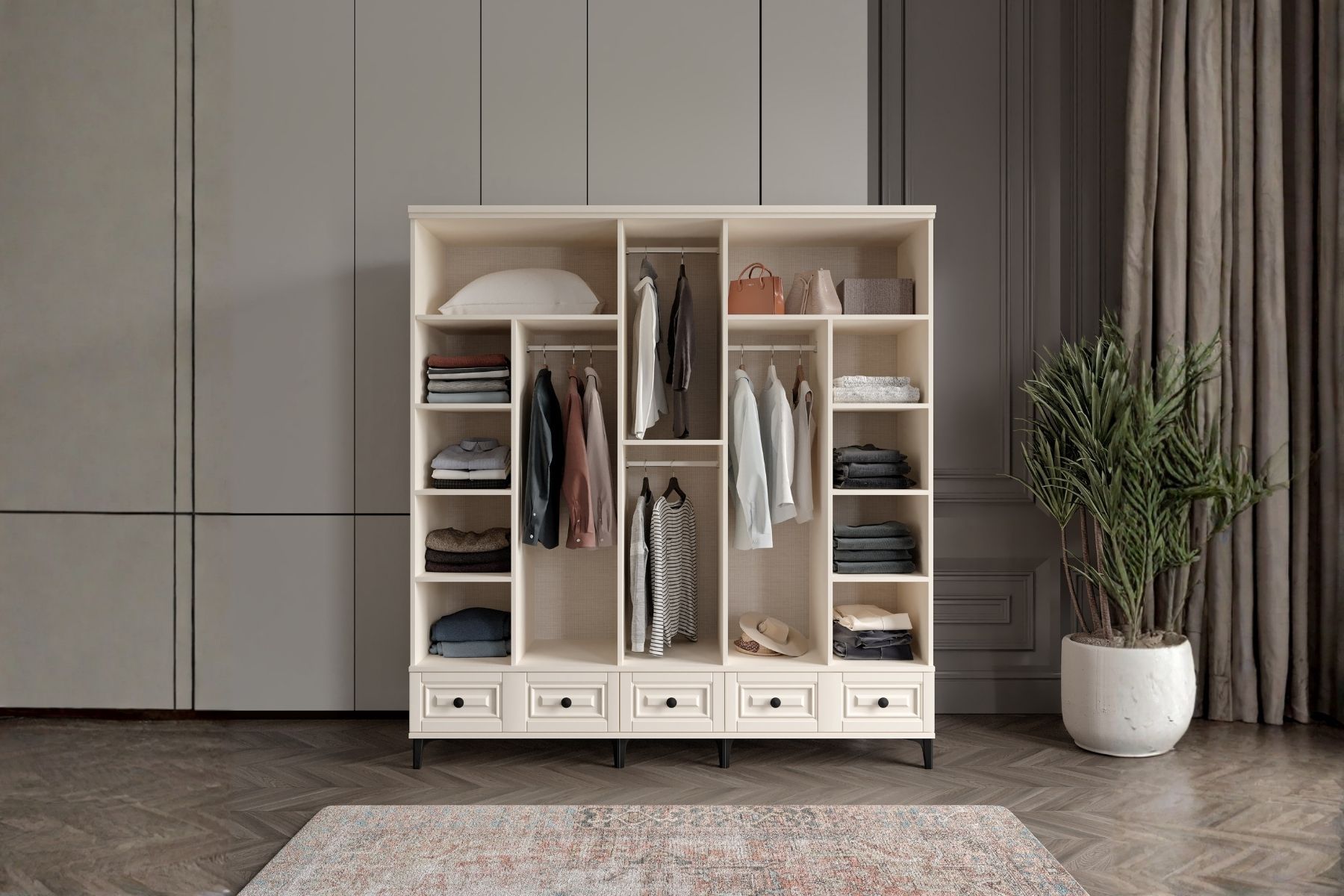 Merz Moon 5 Kapılı Gardırop 