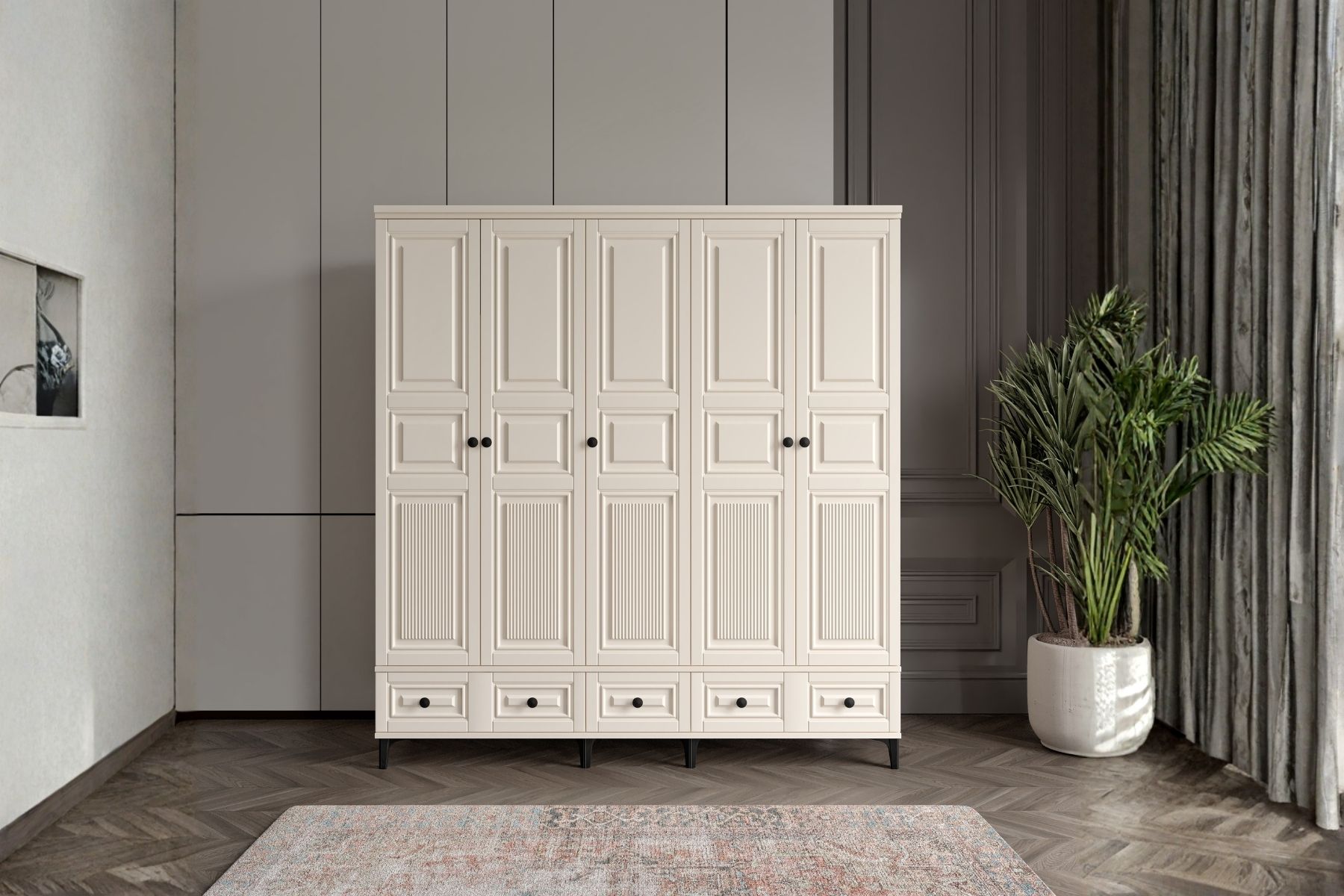 Merz Moon 5 Kapılı Gardırop 