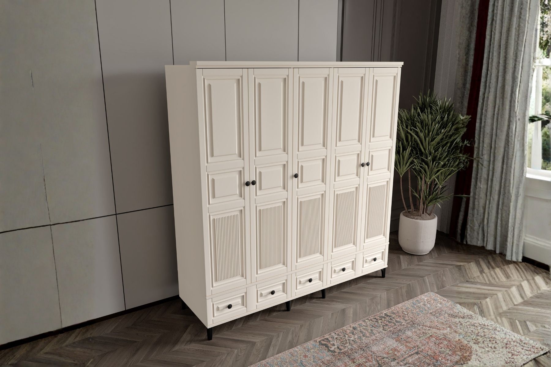 Merz Moon 5 Kapılı Gardırop 