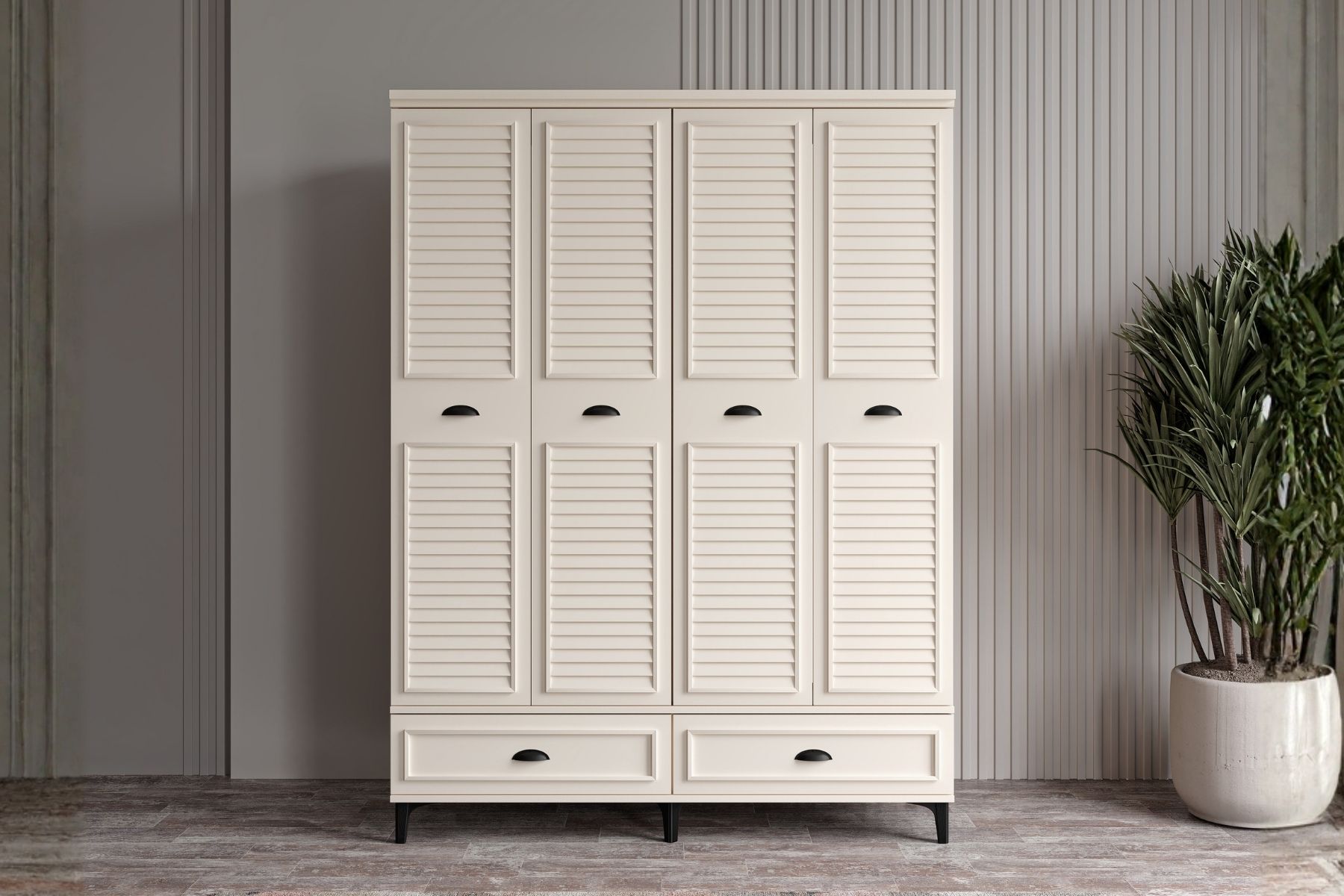 Char Moon 4 Kapılı Gardırop