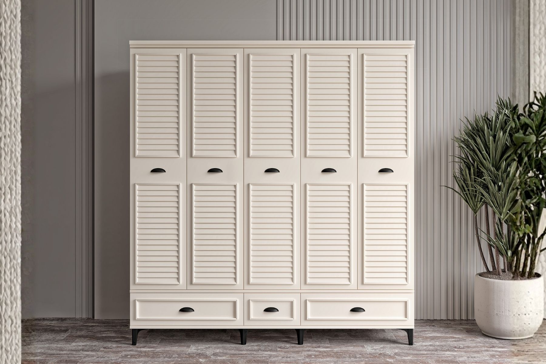 Char Moon 5 Kapılı Gardırop 