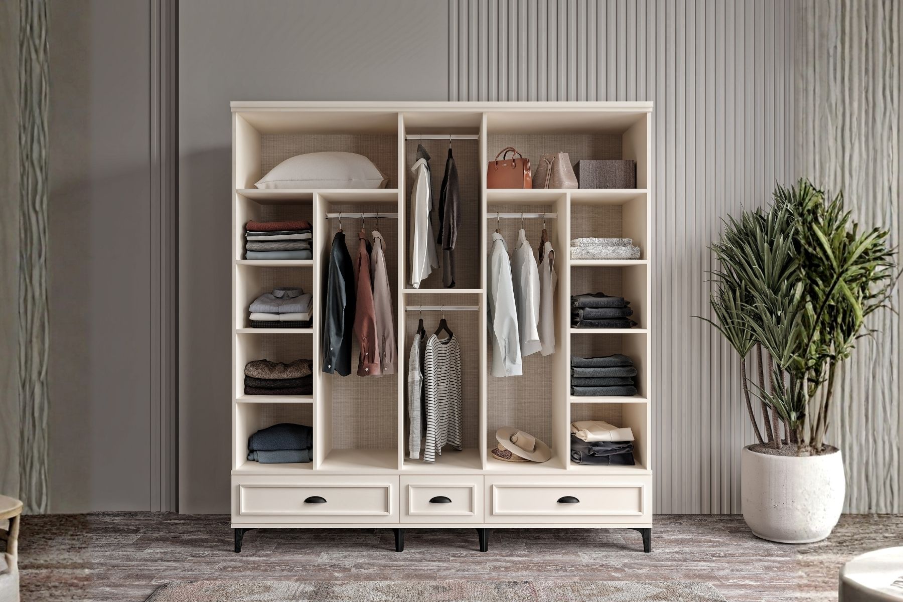 Char Moon 5 Kapılı Gardırop 