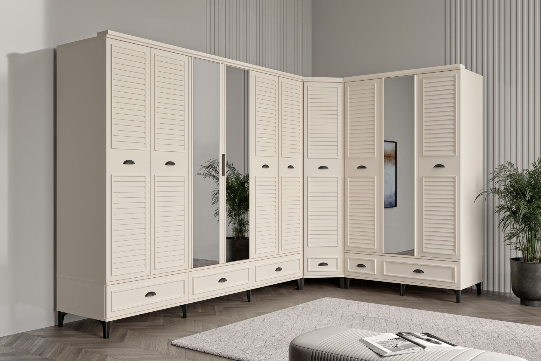 Char Moon Köşe Gardırop 