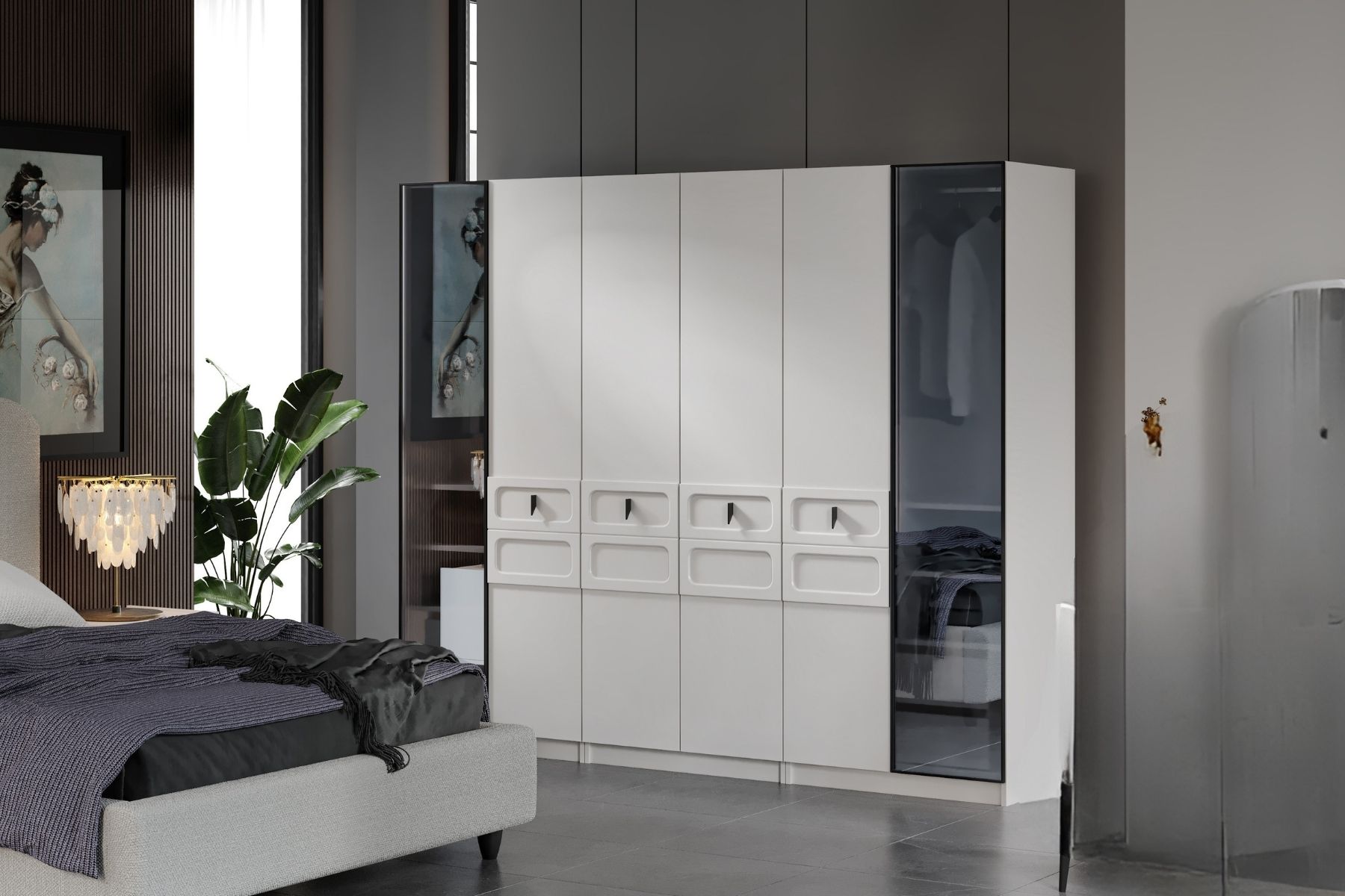 Rain 6 Kapılı Yatak Odası Takımı