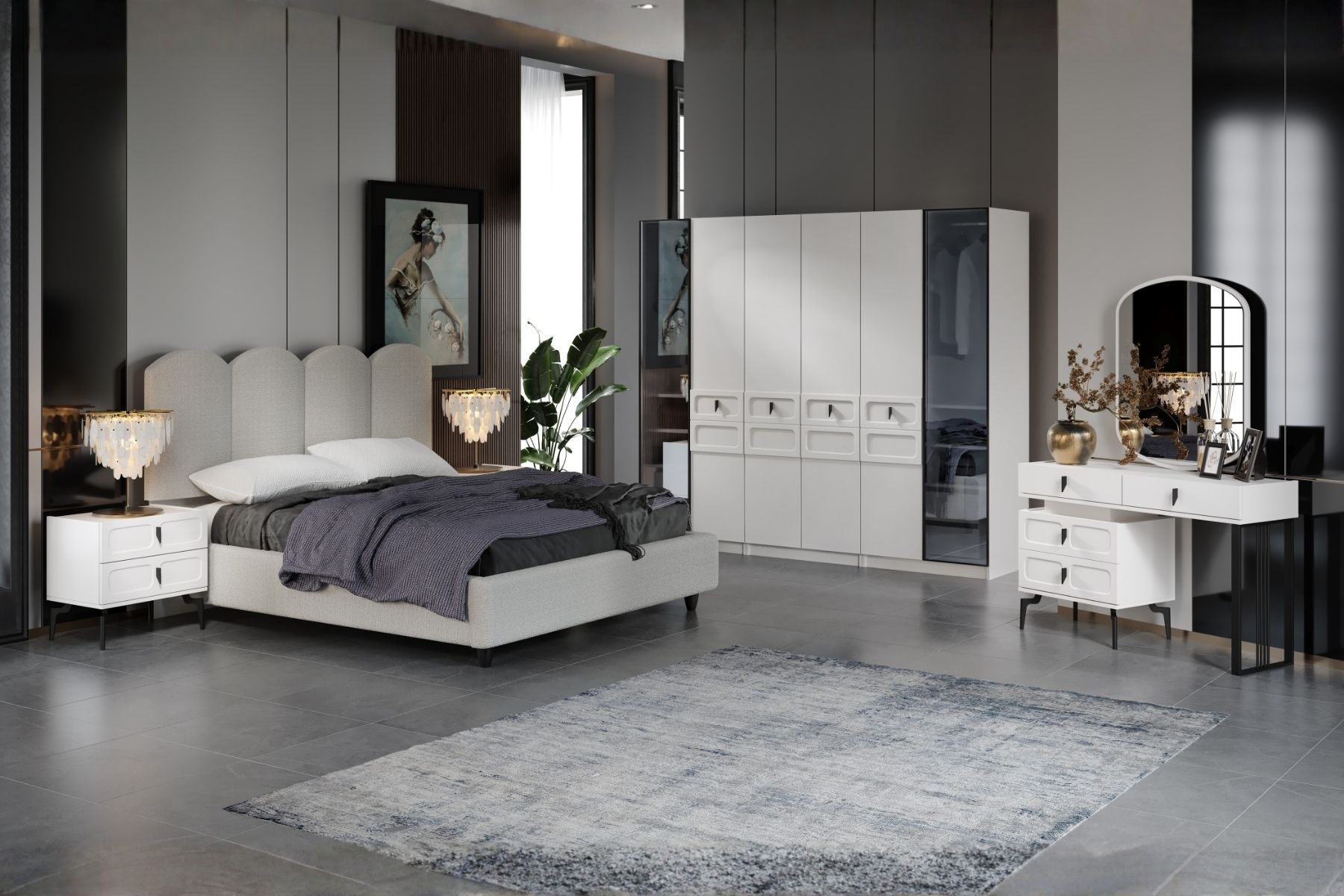 Rain 6 Kapılı Yatak Odası Takımı