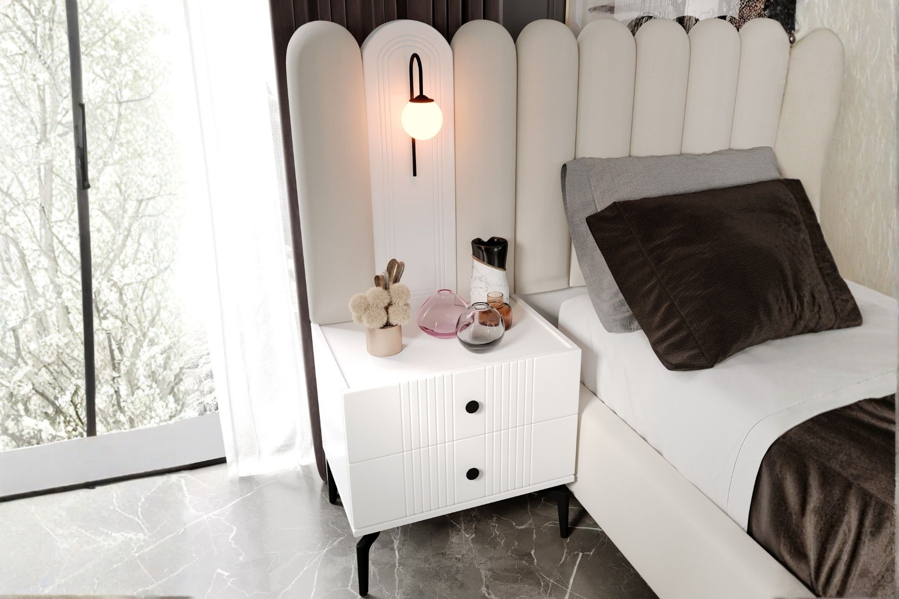 Tins 6 Kapılı Camlı Yatak Odası Takımı