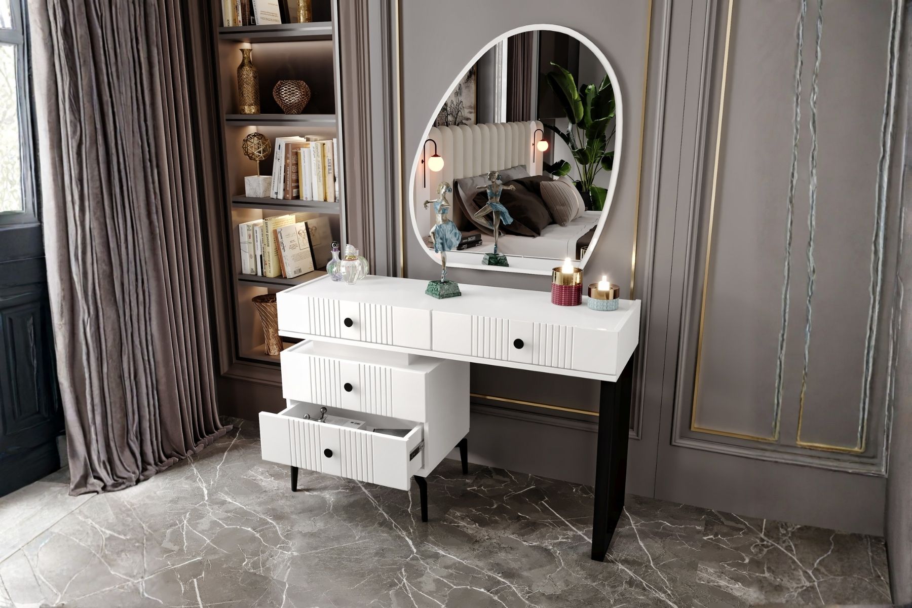 Tins 6 Kapılı Camlı Yatak Odası Takımı