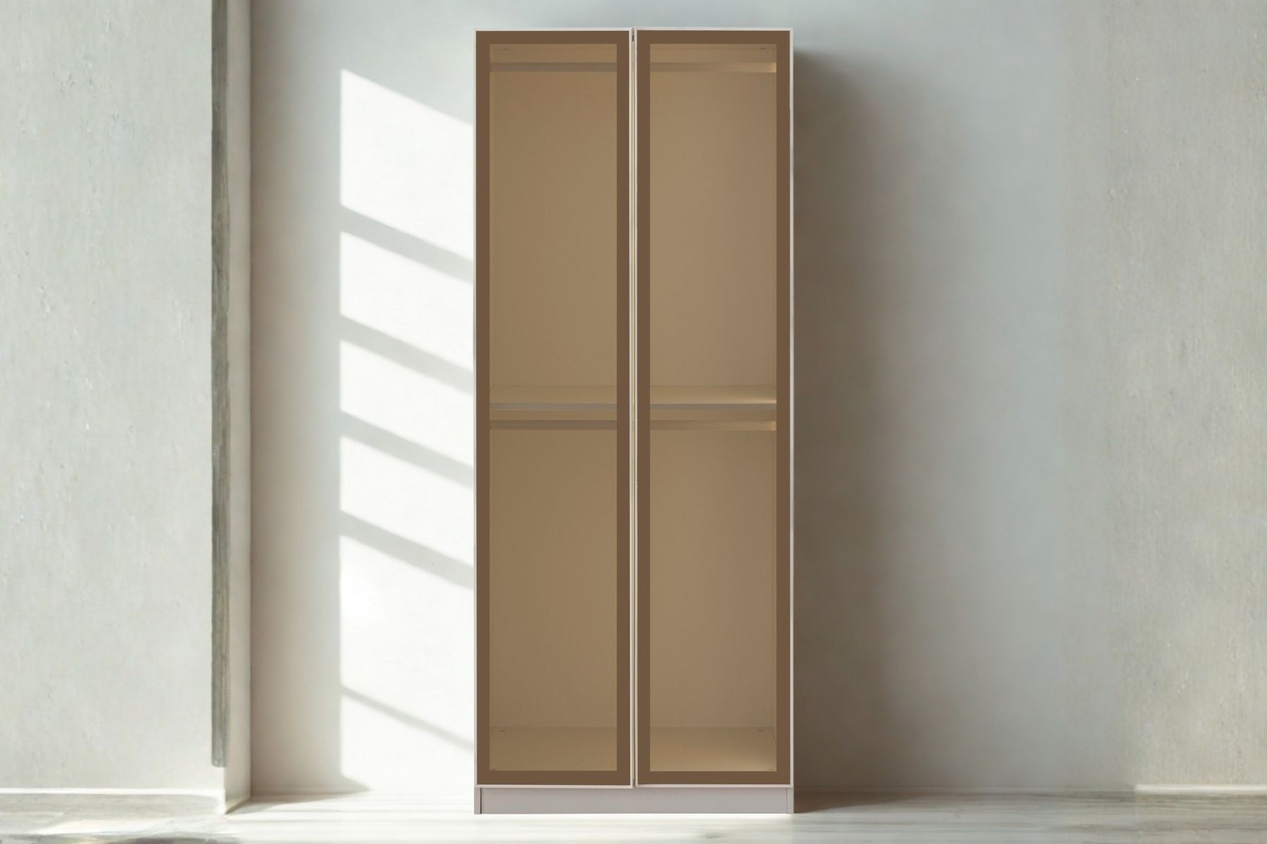 Felis 2 Kapılı Reflekte Camlı Askılıklı Gardırop