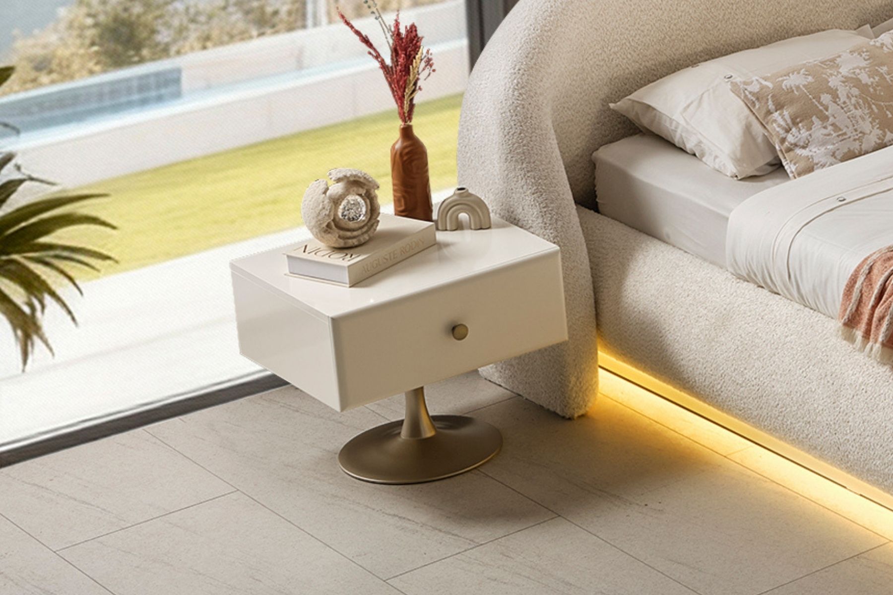 Marle Reflekte Camlı Köşe Yatak Odası Takımı 