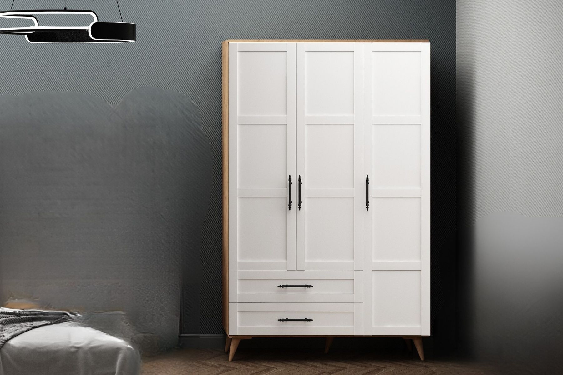 Luts Oak 3 Kapılı Gardırop