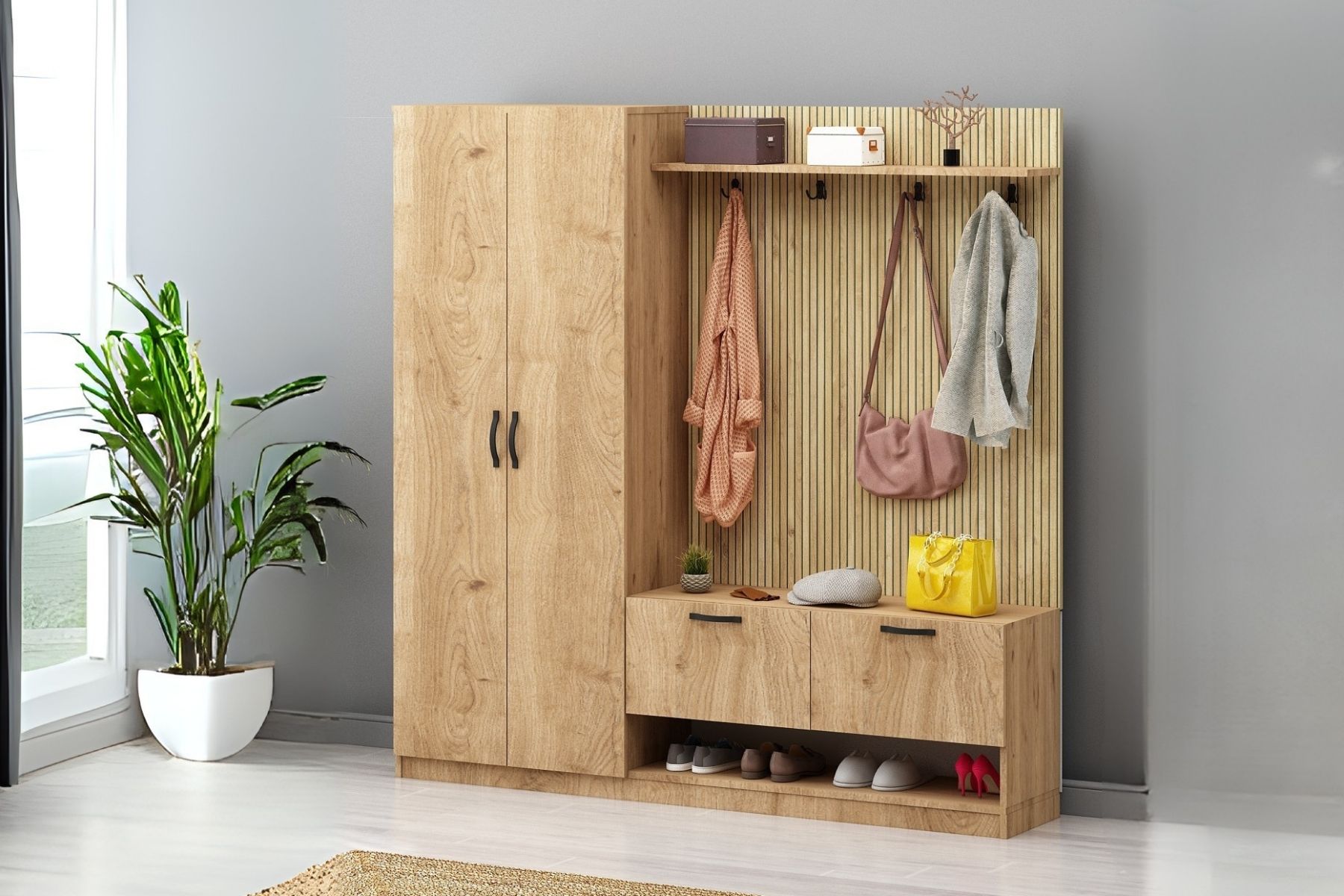 Arlo Oak 2 Kapılı Portmanto Arlo Oak 2 Kapılı Portmanto