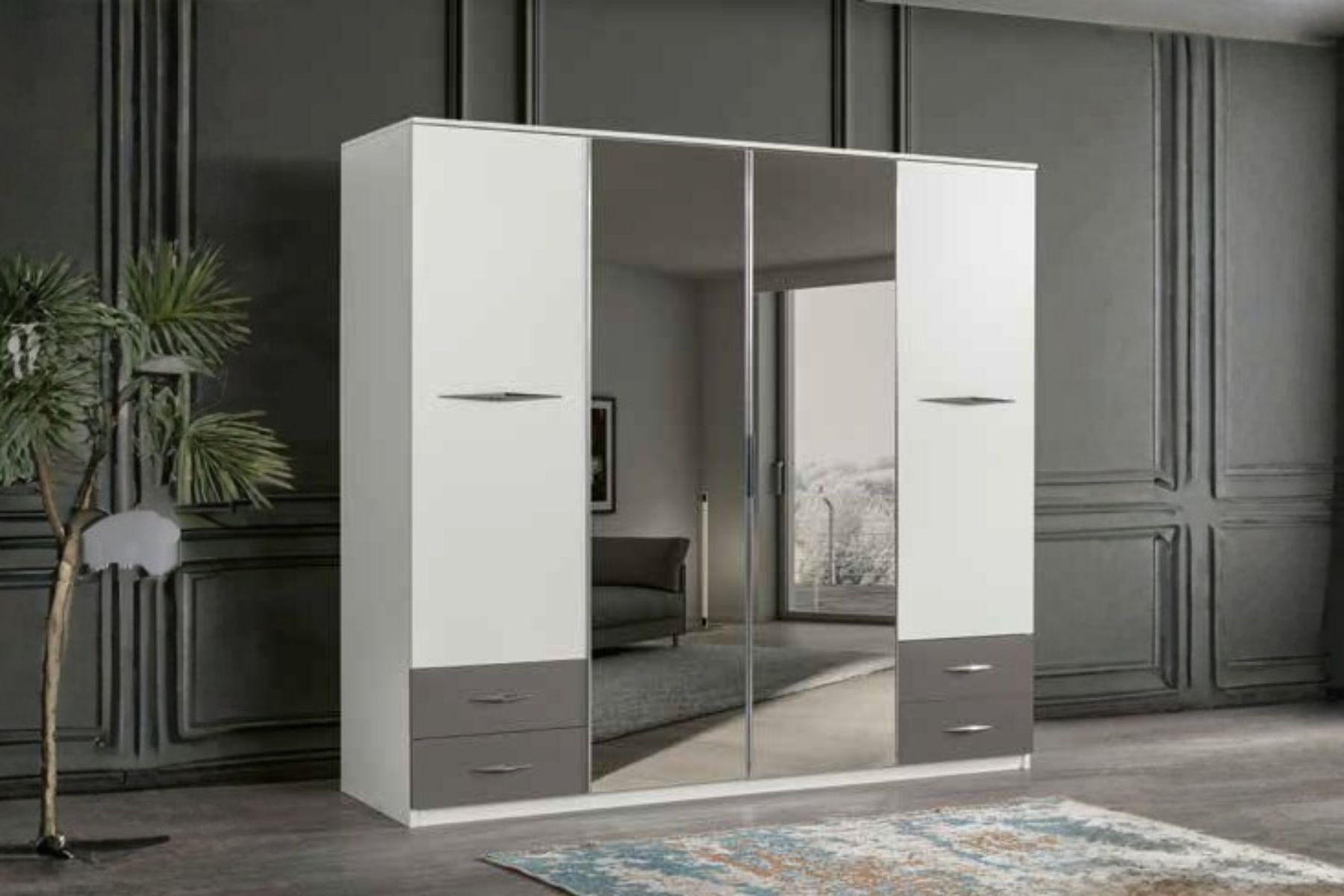 Label 4 Kapılı Gardırop