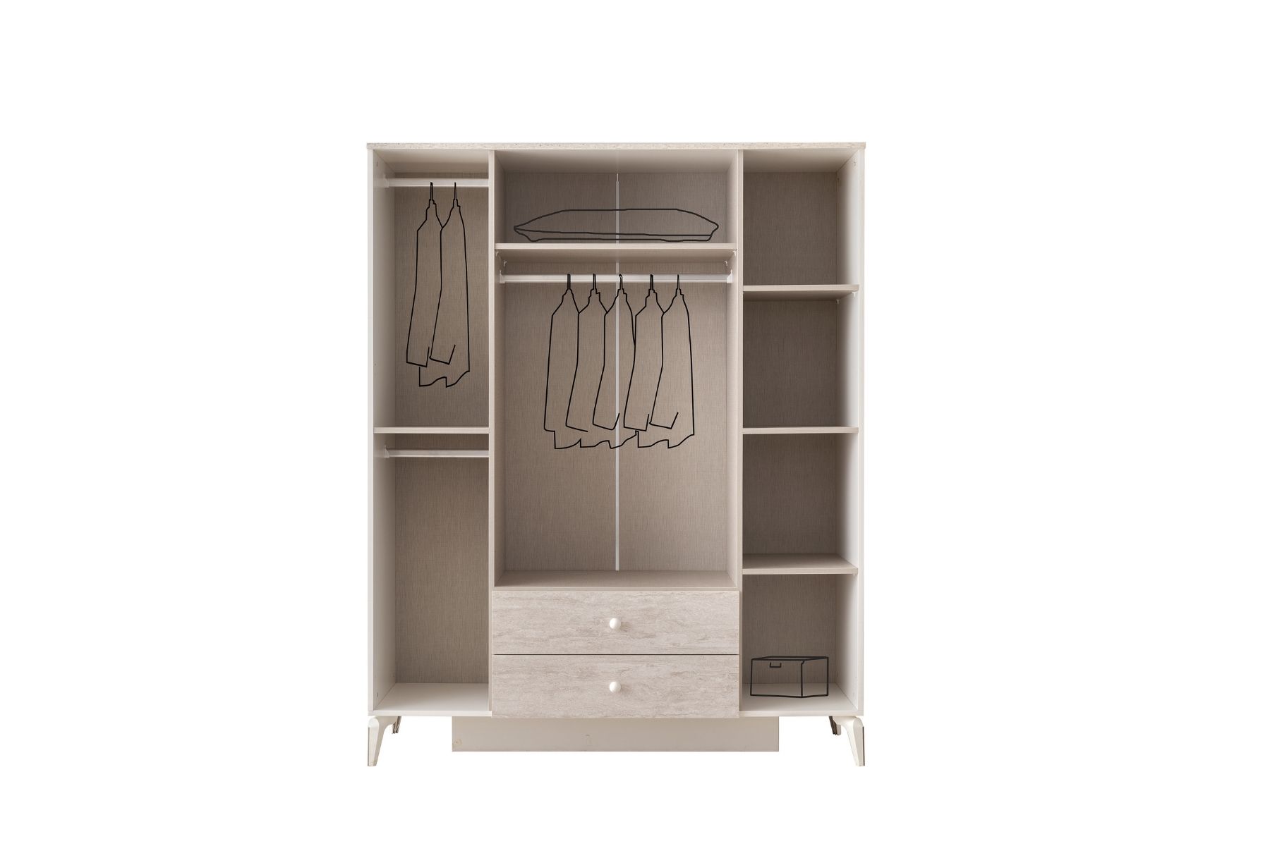 Preta 4 Kapılı Gardırop