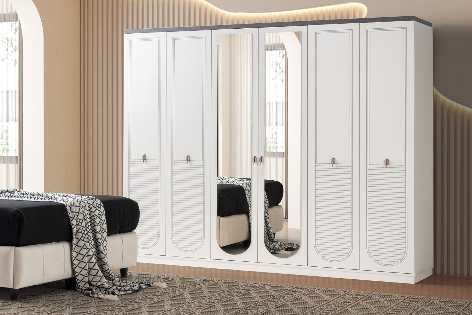 Merry 6 Kapılı Gardırop 