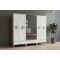 Preva Wood 6 Kapılı Aynalı Gardırop