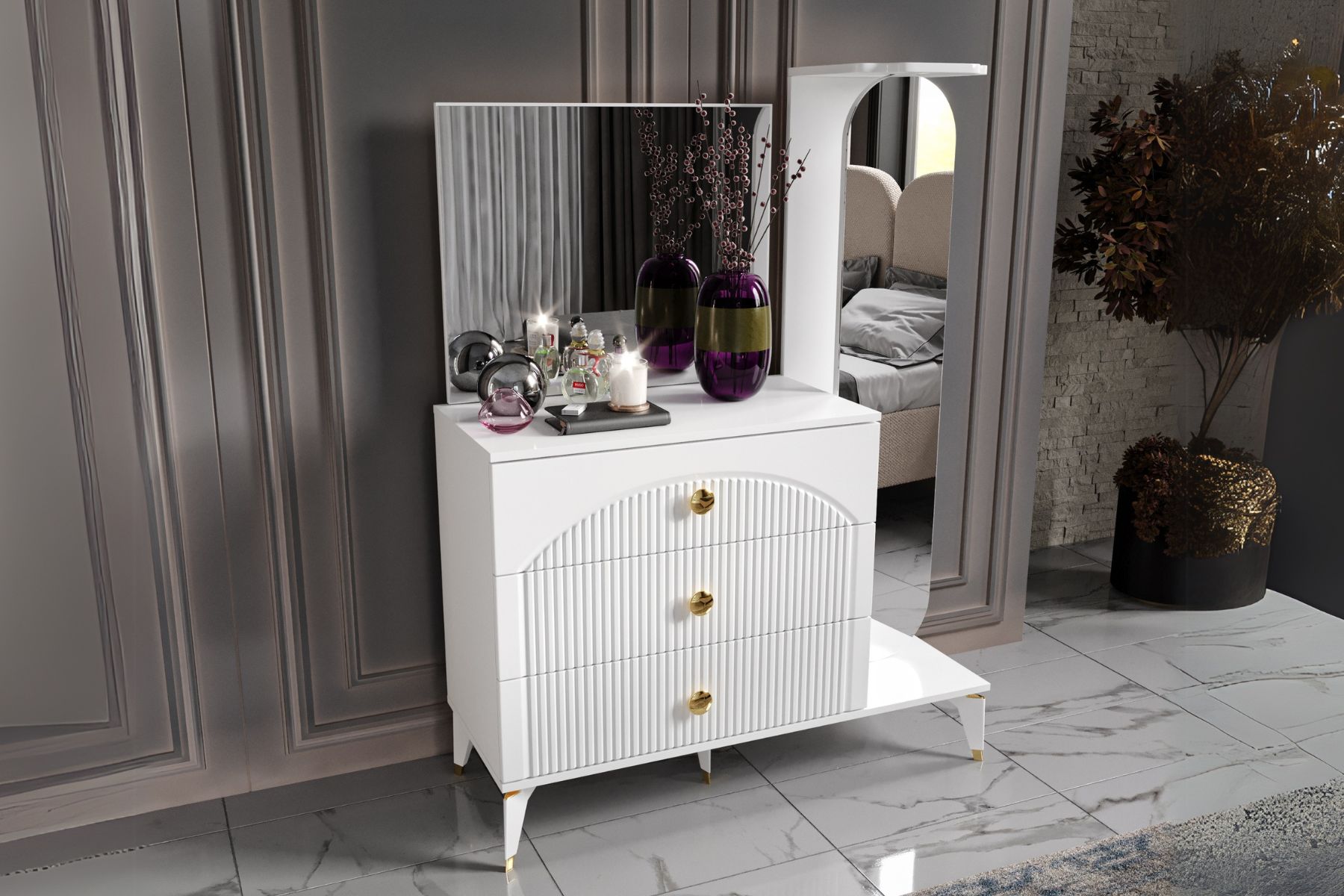 Merin White Yatak Odası Takımı Merin White Yatak Odası Takımı