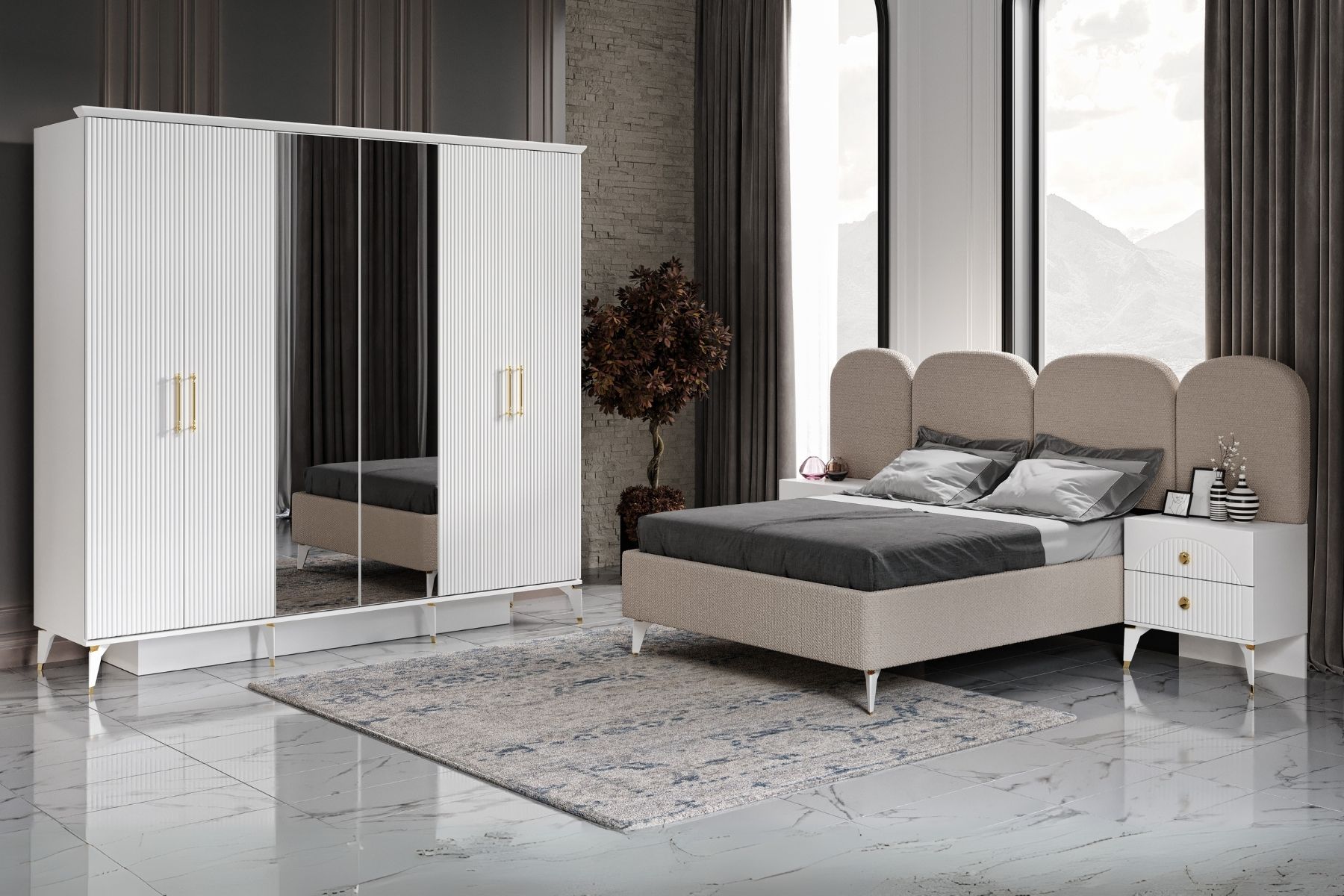 Merin White Yatak Odası Takımı Merin White Yatak Odası Takımı