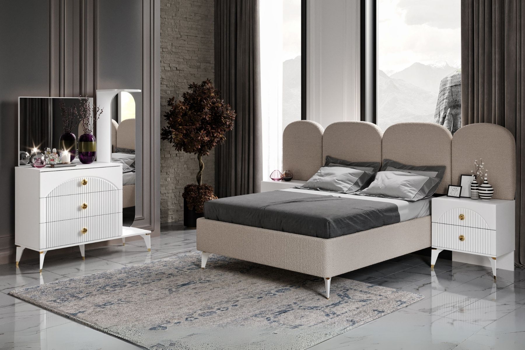 Merin White Yatak Odası Takımı Merin White Yatak Odası Takımı