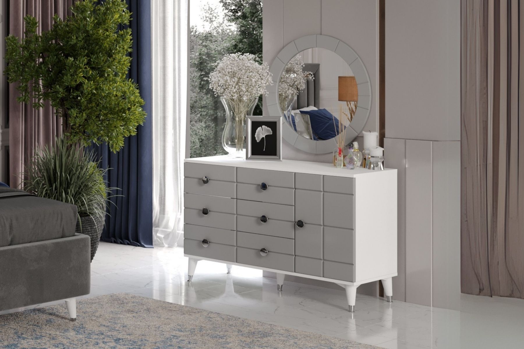 City Grey Kapaklı Şifonyer