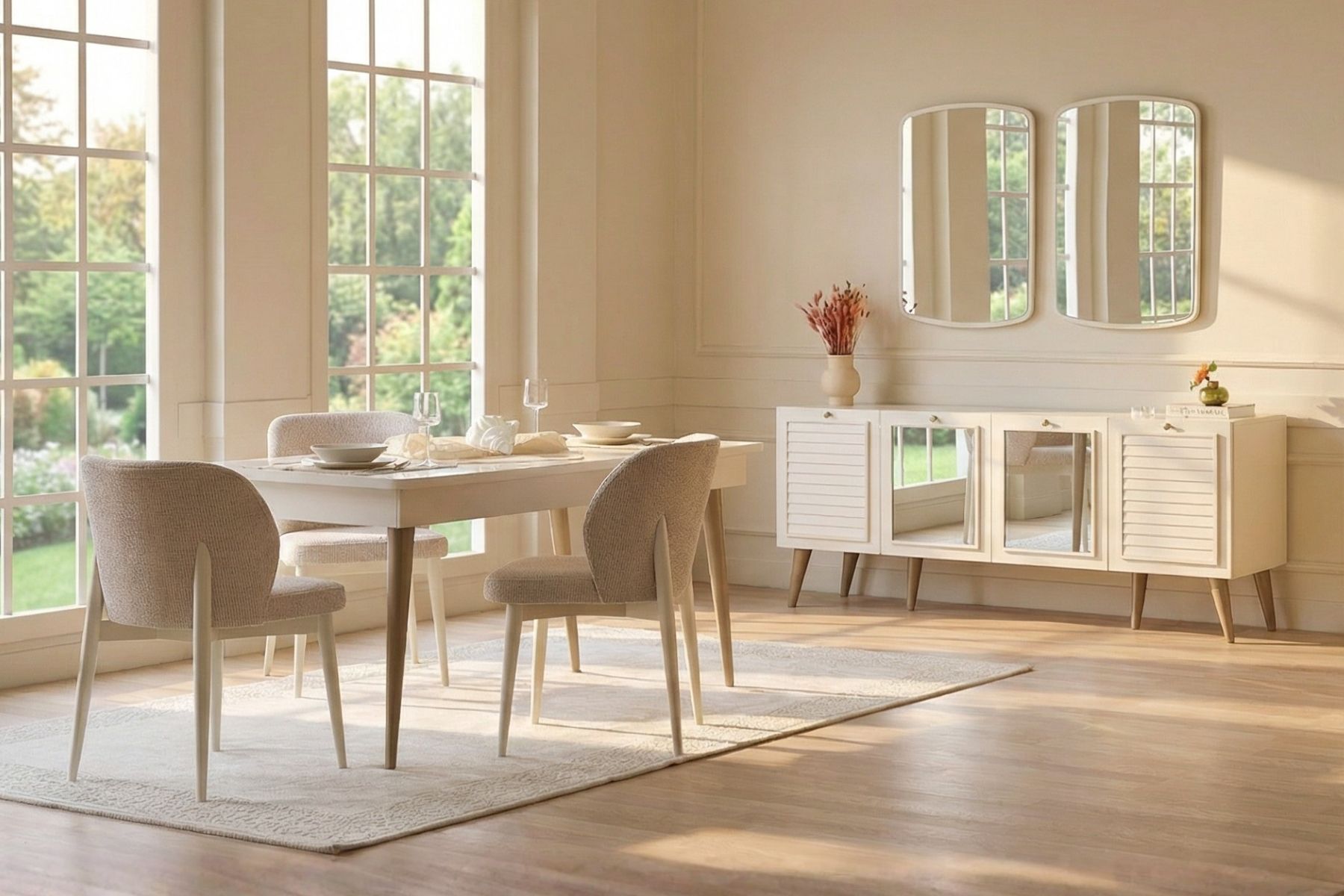 Hella Aynalı Yemek Odası Takımı 