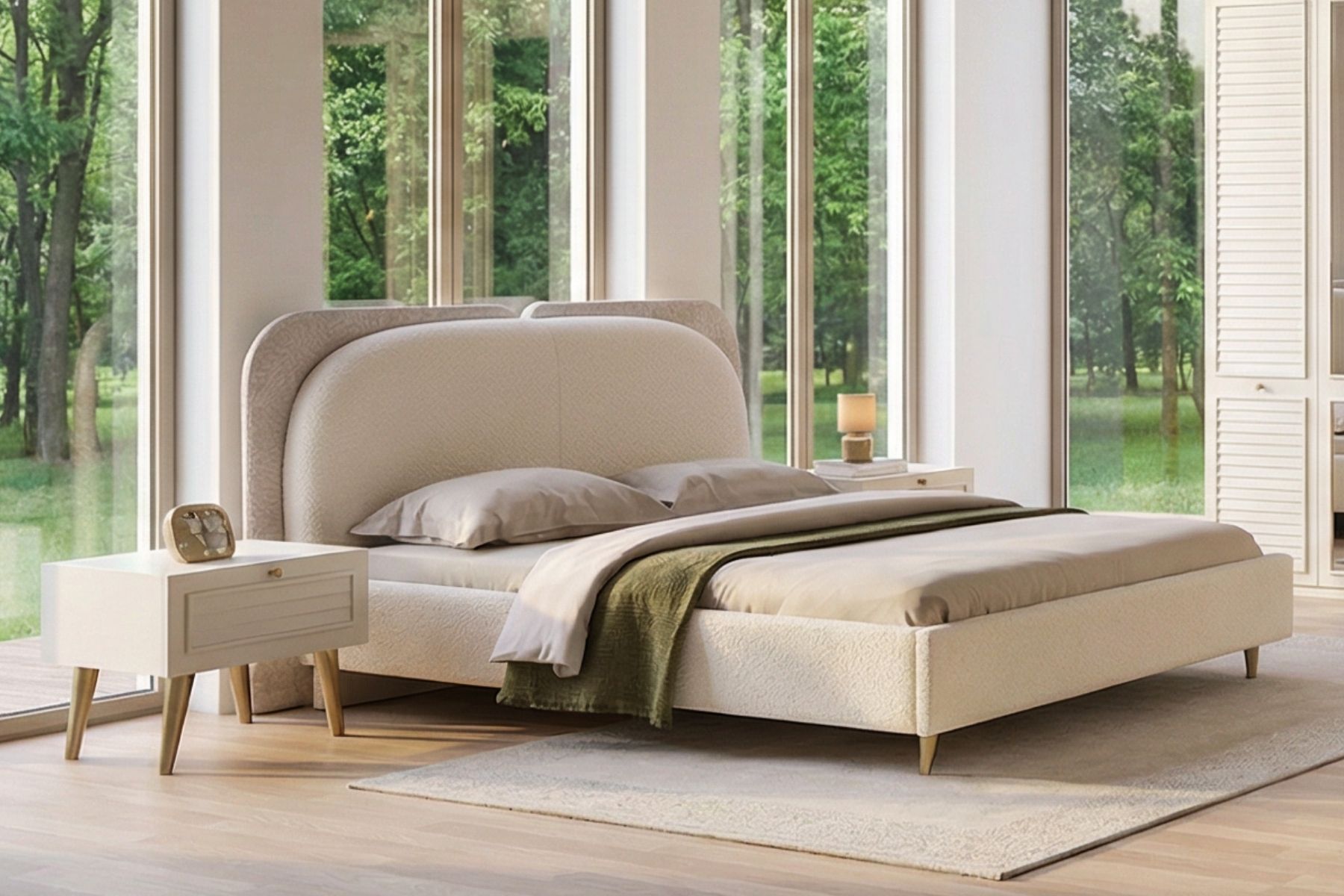 Hella Reflekte Camlı Köşe Yatak Odası Takımı 