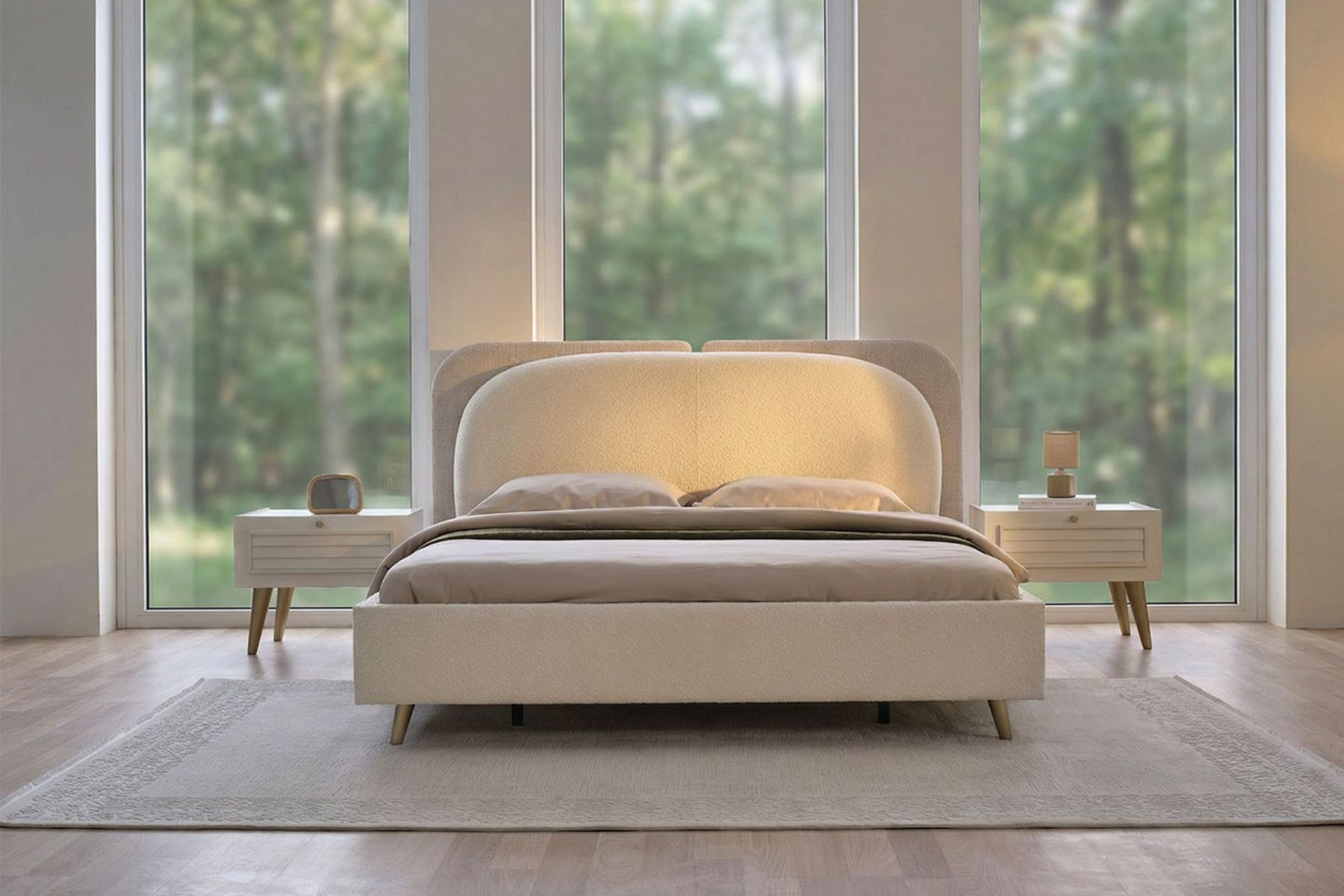 Hella Reflekte Camlı Köşe Yatak Odası Takımı 