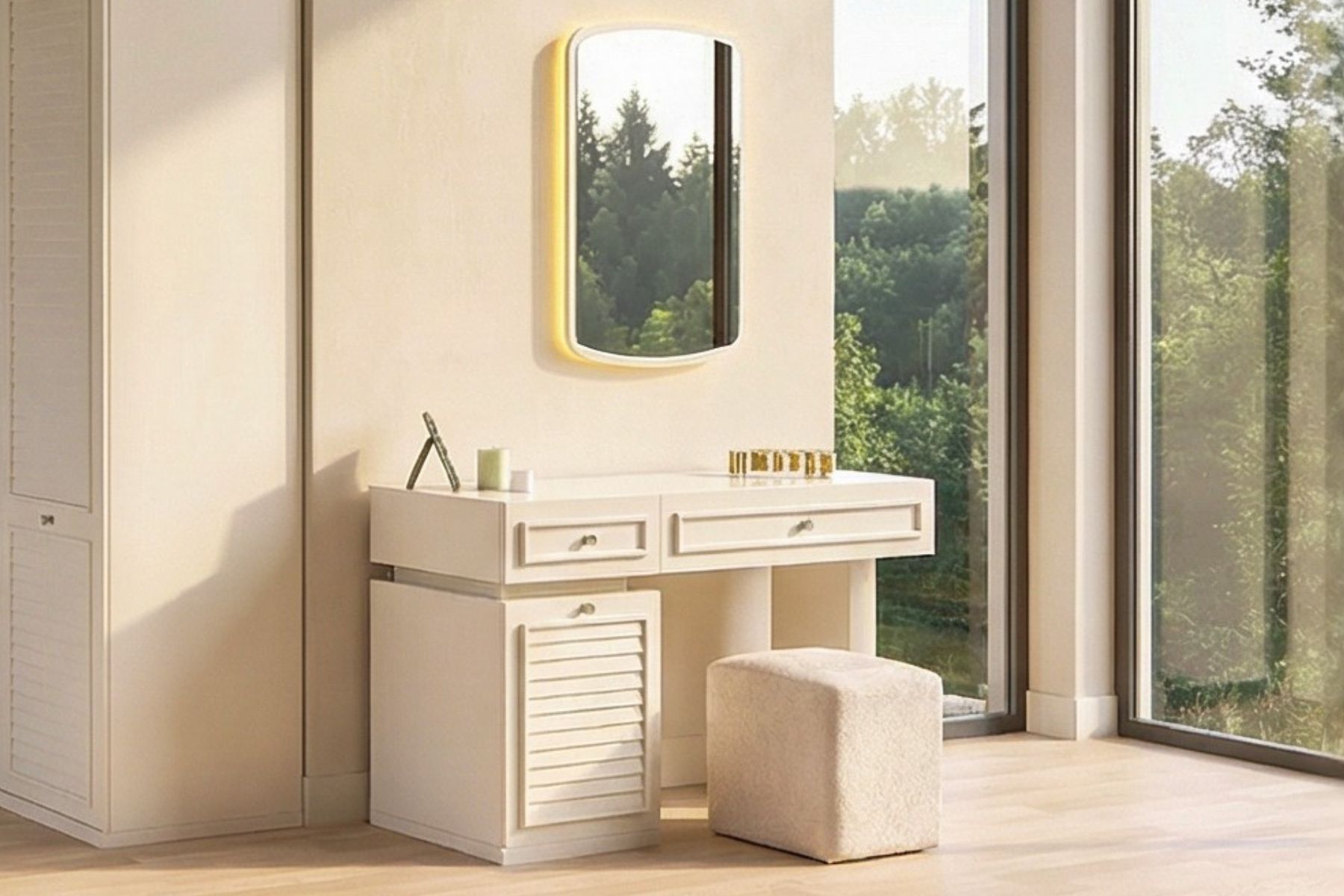 Hella Reflekte Camlı Köşe Yatak Odası Takımı 