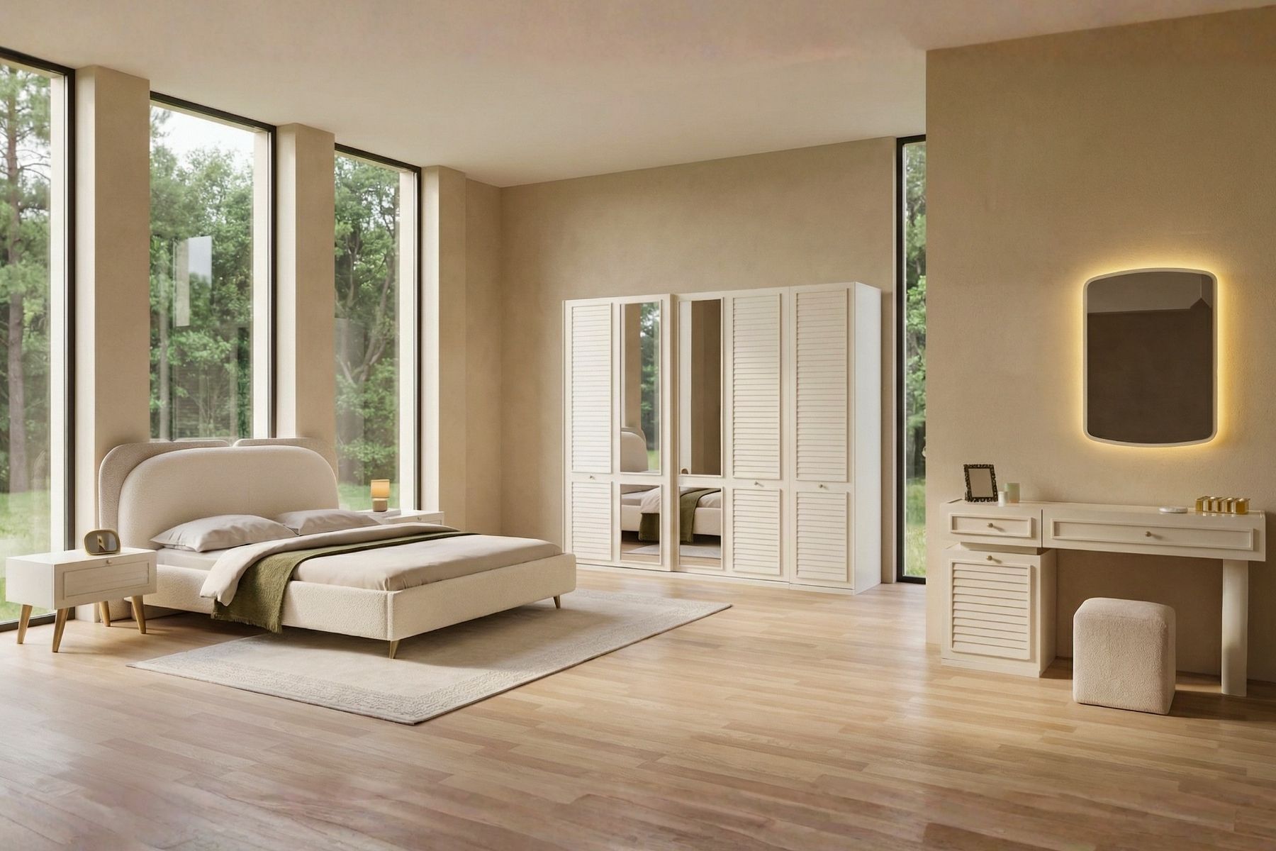 Hella Sürgülü +1 Kapılı Yatak Odası Takımı