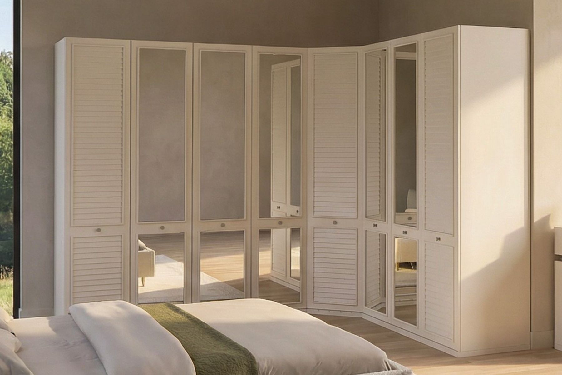 Hella Aynalı Köşe Gardırop 