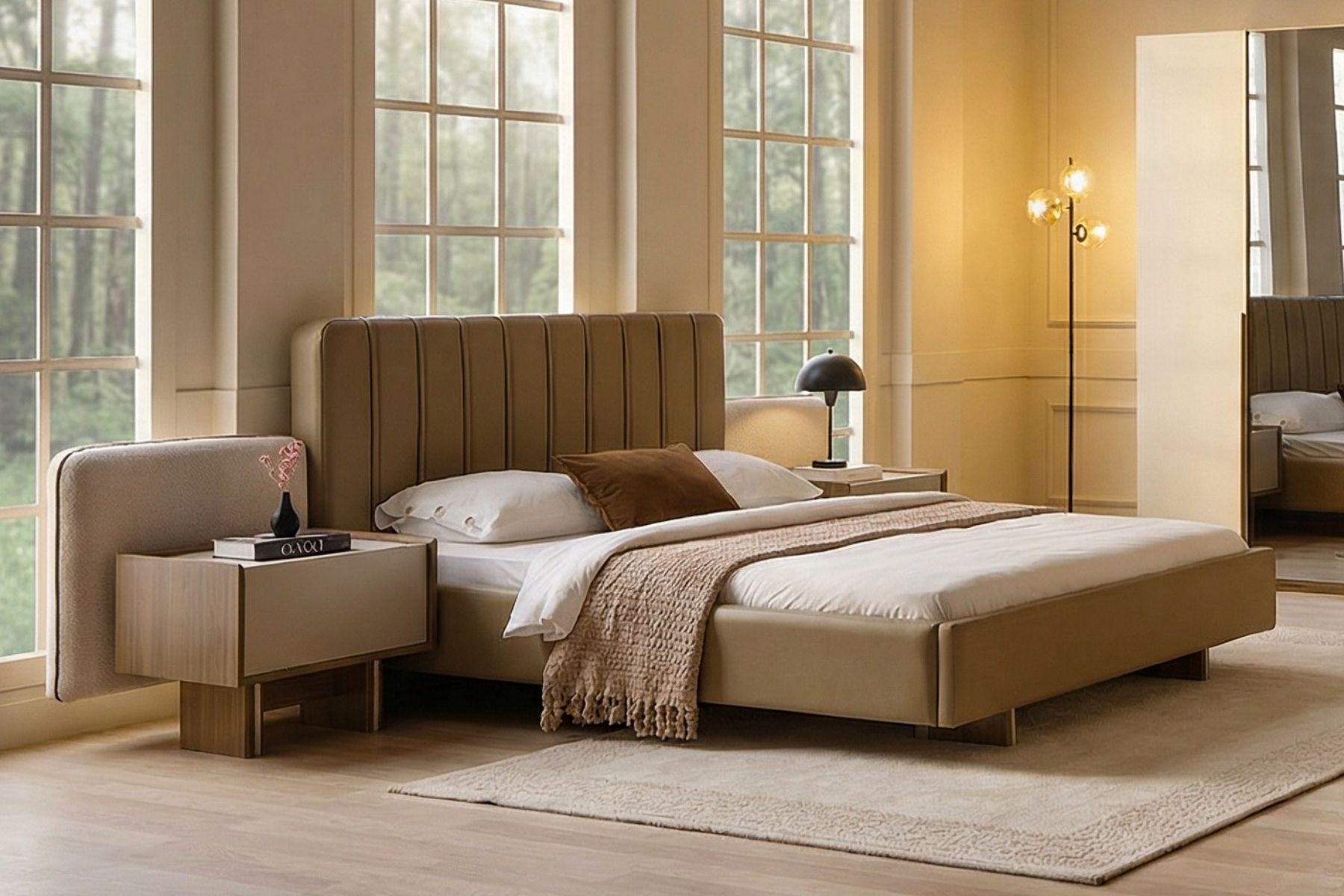 Vanta Deri Travesli Yatak Odası Takımı