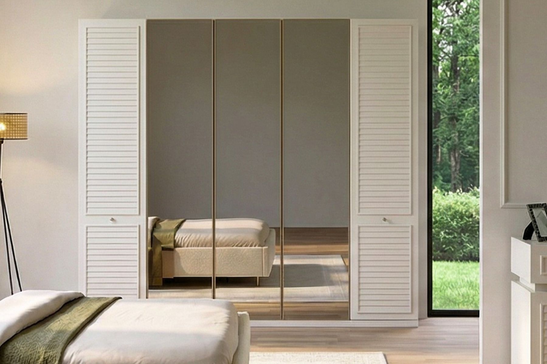 Zenia 5 Kapılı Reflekte Camlı Gardırop 