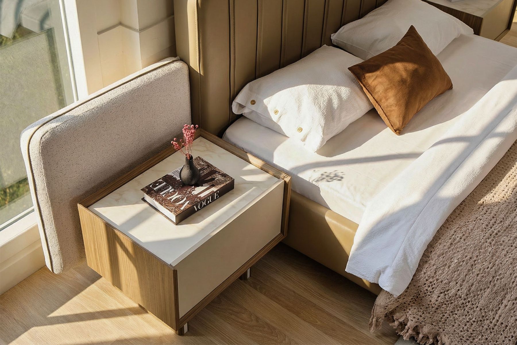 Vanta Sağ Reflekte Camlı Yatak Odası Takımı